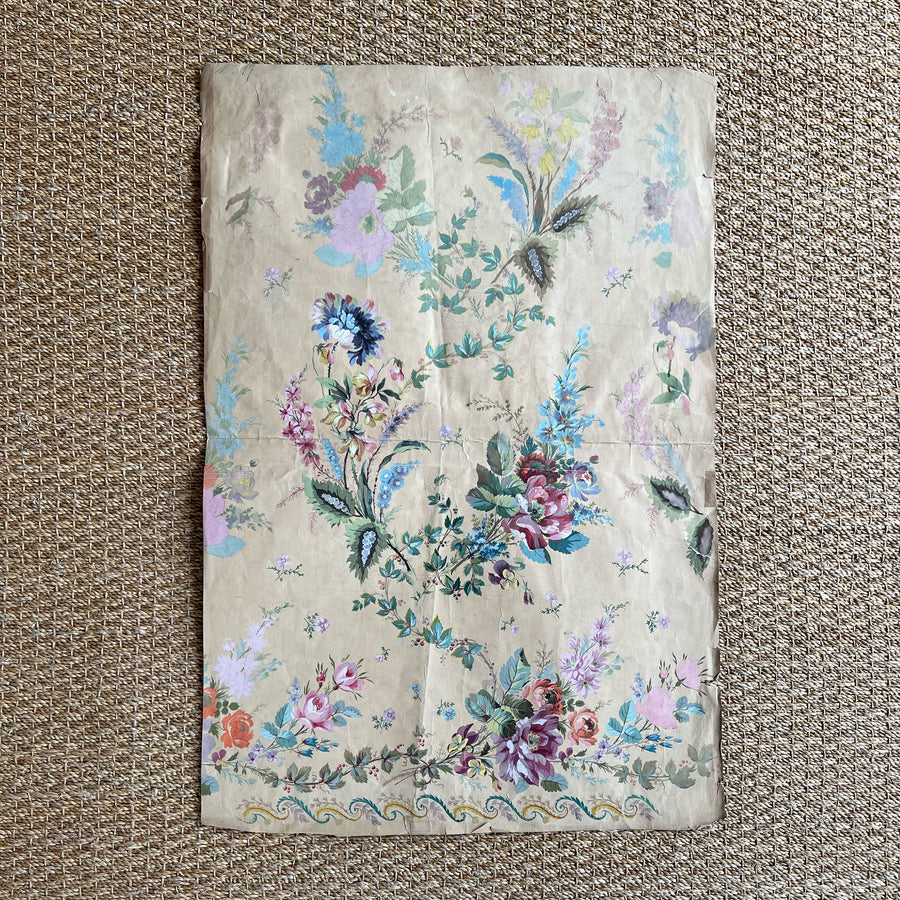 Original 19th Century French Wallpaper Design Paintings 9